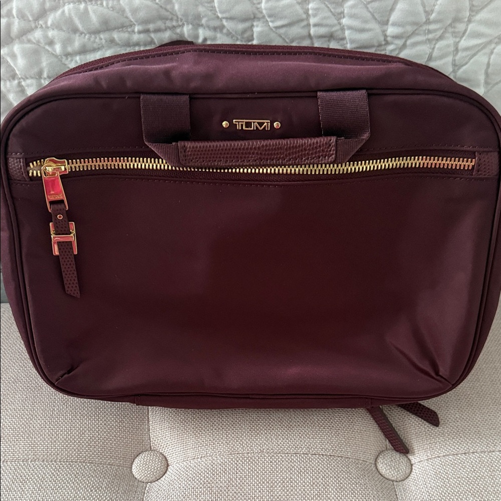 Tumi Women's Deep Burgundy Laptop Bag